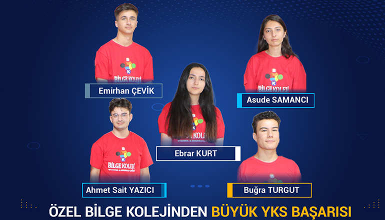 ÖZEL BİLGE KOLEJİNDEN BÜYÜK YKS BAŞARISI